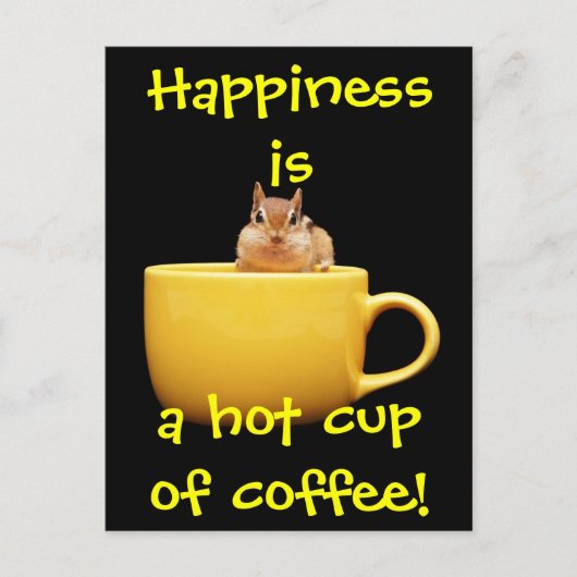 幸せは熱いコーヒーだ! ポストカード (正面)