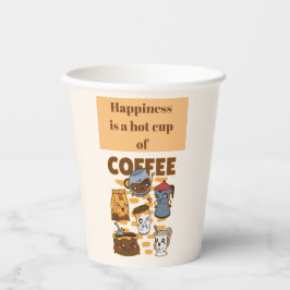 幸せは熱いコーヒー一杯にあり 紙コップ