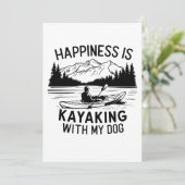 幸せは犬と一緒に屋外でカヤックをすることです 招待状 (スタンド正面)