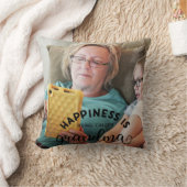 幸せは祖母の写真と呼ばカスタムれている クッション (ブランケット)