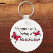 幸せは祖母の蝶 キーホルダー (正面)