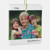幸せは祖母素晴らしのミニマル写真家 セラミックオーナメント (右)