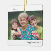 幸せは祖母素晴らしのミニマル写真家 セラミックオーナメント (左)