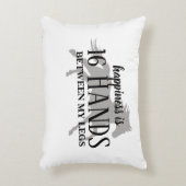 幸せは私の脚の間の16手のアクセントピロ アクセントクッション (正面(垂直))