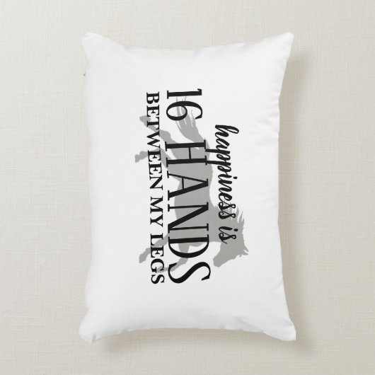 幸せは私の足の間の16手 アクセントクッション (正面(垂直))