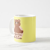 幸せは自家製かわいいかわいいベビーベアーブラウン コーヒーマグカップ (正面左)