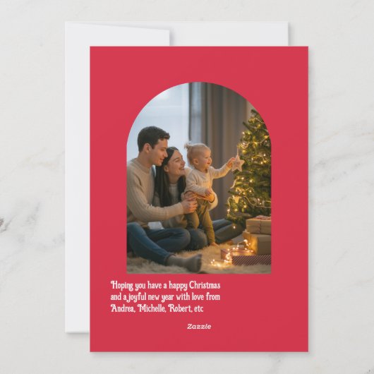 幸せは自家製のログハウス ファミリー フォト シーズンカード (裏面)