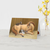 幸せは良い友達のカードを持っている カード (黄色い花)