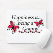 幸せは蝶々のおばあさん マウスパッド (マウス)