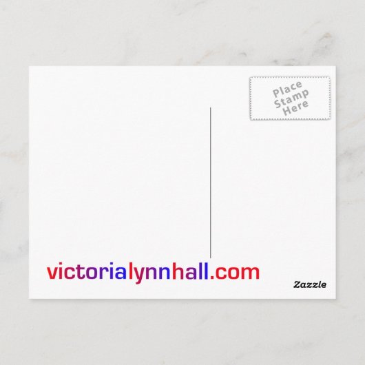 「幸せは蝶」の引用文と写真 ポストカード (裏面)