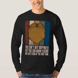 幸せは買えないけどひげは生やせる Tシャツ