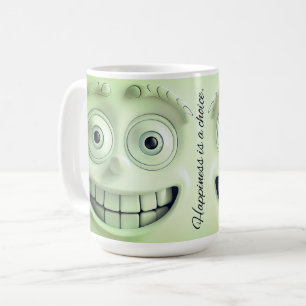 幸せは選択肢 3Dマグカップラップ – サルカスティックフェイス コーヒーマグカップ