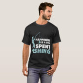 幸せは釣りに費やした一日 Tシャツ (正面フル)