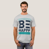 幸せやる気を起こさせるに前向きなる Tシャツ (正面フル)