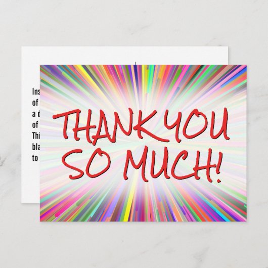 幸せよくはしゃぐと「ありがとう！」 ポストカード (正面/裏面)