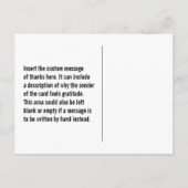 幸せよくはしゃぐと「ありがとう!」 ポストカード (裏面)