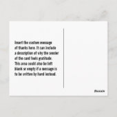 幸せよくはしゃぐと「ありがとう！」 ポストカード (裏面)