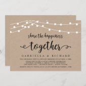 幸せをシェアしよう ウェディング エロープメント パーティー 招待状 (正面/裏面)