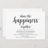幸せをシェアしよう！結婚式リハーサルディナーの招待状 招待状 (正面/裏面)