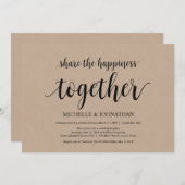 幸せを分かち合おう ウェディングエロープメントの招待状 招待状 (正面/裏面)