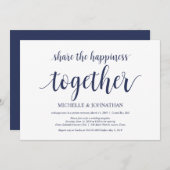 幸せを分かち合おう ウェディングエロープメントの招待状 招待状 (正面/裏面)