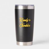 「幸せを放射する」太陽とビーム 保温保冷タンブラー (背面)