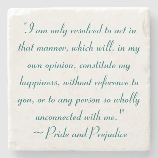 幸せを構成する方法でジェーン·オーステン ストーンコースター (正面)