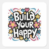 幸せを築く スクエアシール (正面)