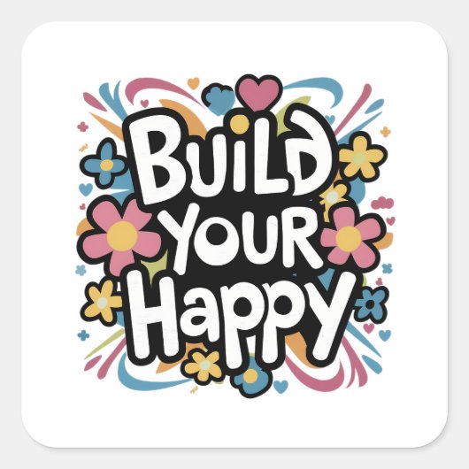 幸せを築く スクエアシール (正面)