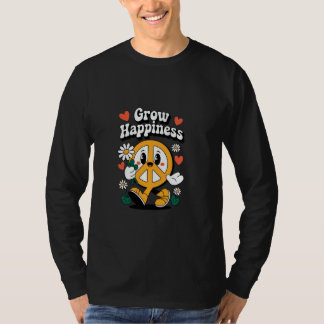 幸せを育む - かわいい平和とポジティブさ Tシャツ