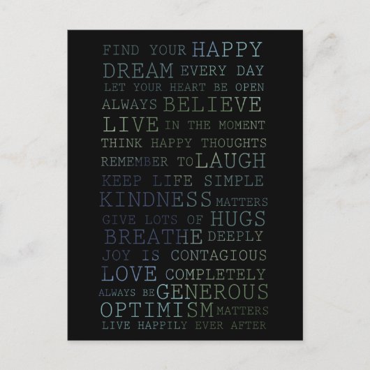 幸せを見つける ポストカード (正面)