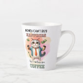 幸せを買うことはできない 猫好きへの面白いギフト カフェラテマグ (右)