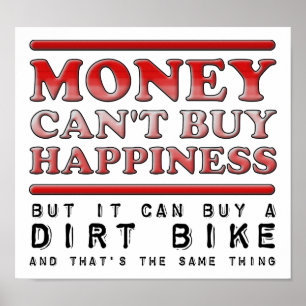 幸せを買うダートバイクの面白いポスター ポスター