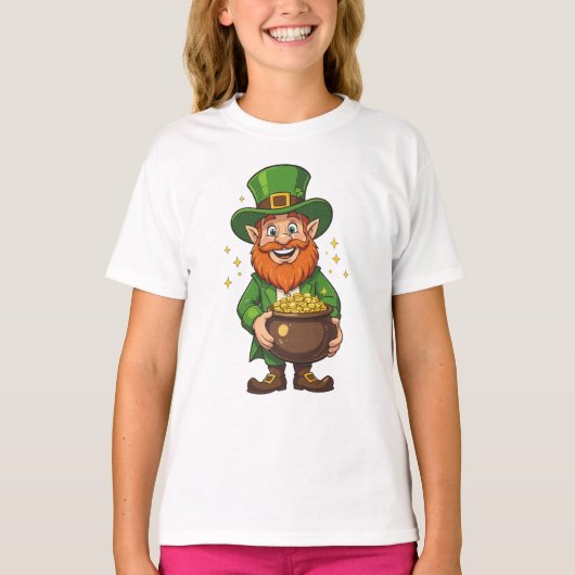 幸せを運ぶ幸運の小さなレプラコーン Tシャツ (正面)