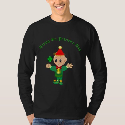 幸せを運ぶ聖パトリックの日のエルフ Tシャツ (正面)