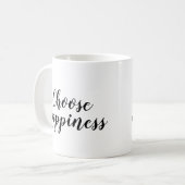 幸せを選ぶ |スローガンのマグカップ |ゴールデン金ゴールド コーヒーマグカップ (正面左)