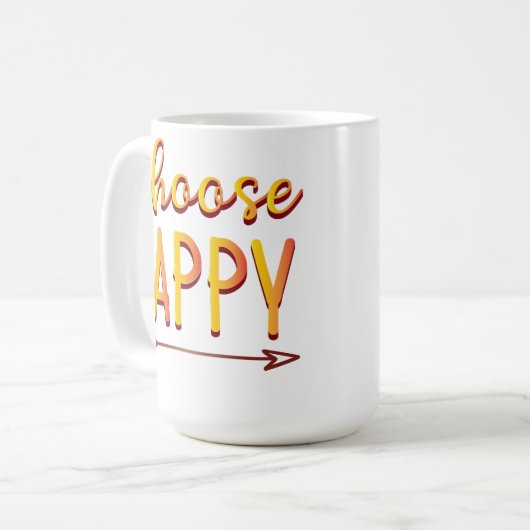 幸せを選択 コーヒーマグカップ (正面左)