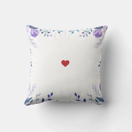 幸せエレガントな祖父母の日かわいい写真フローラ クッション (裏面)