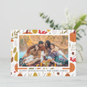 幸せエレガントモダンな感謝祭の秋の写真 シーズンカード (スタンド正面)