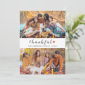 幸せエレガントモダンな感謝祭の秋2写真 シーズンカード (スタンド正面)