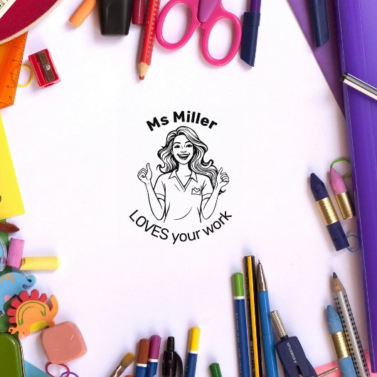 幸せカスタムな先生メッセージ教室 ラバースタンプ