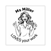 幸せカスタムな先生メッセージ教室 ラバースタンプ (インプリント)