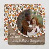 幸せカスタムな感謝祭のホリデーカードを愛する シーズンカード (正面/裏面)