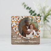 幸せカスタムな感謝祭のホリデーカードを愛する シーズンカード (スタンド正面)