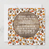 幸せカスタムな感謝祭のホリデーカードを愛する シーズンカード (裏面)