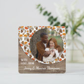 幸せカスタムな感謝祭のホリデーカードを愛する シーズンカード (スタンド正面)