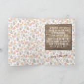 幸せカスタムな感謝祭のホリデーカードを愛する シーズンカード (内部)