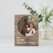 幸せカスタムな感謝祭のホリデーカードを愛する ポストカード (スタンド正面)