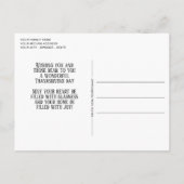 幸せカスタムな感謝祭のホリデーカードを愛する ポストカード (裏面)