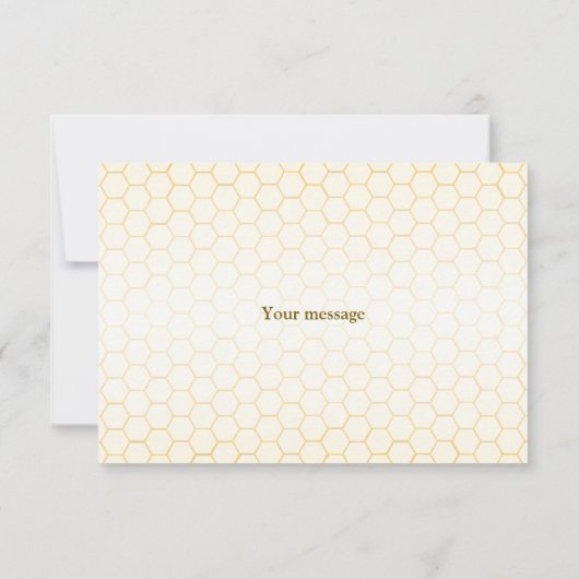 幸せカラフルな小さな蜂蜜ビーベイビーシャワーかわいい サンキューカード (裏面)